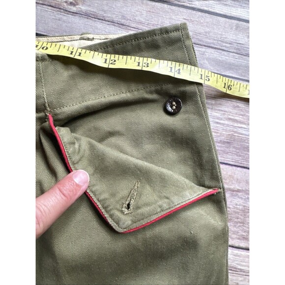 VINTAGE Boy Scouts Pants Youth 27 Green 1950s 50s Zip Fly Flap Pockets Lot of 2 - Picture 5 of 11